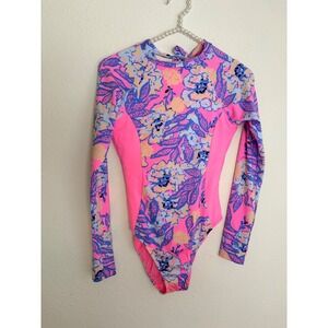Lilly Pulitzer Wynton Rashguard One Piece 2 Pink New Totally Koalafied UPF 50+